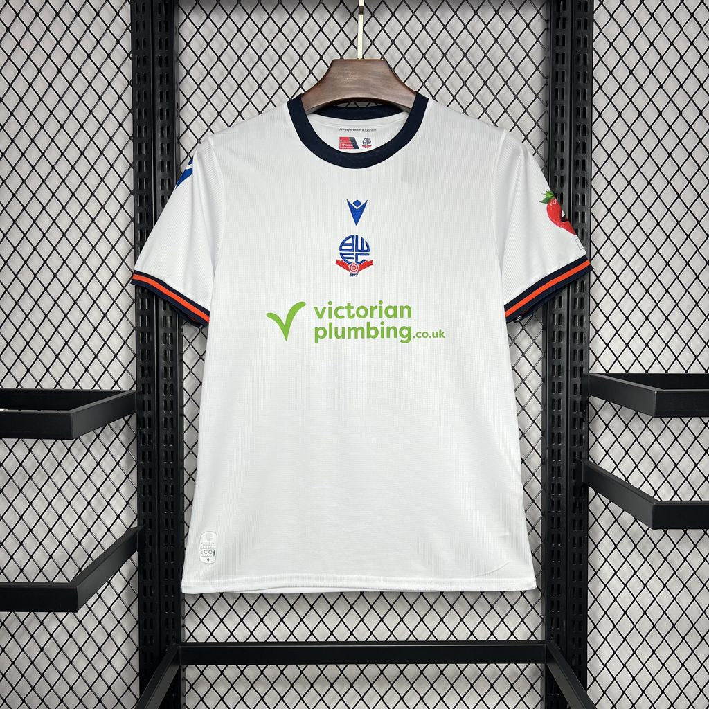 Bolton Wanderers Titular 2024-25 Macron Torcedor Masculina - Lançamento