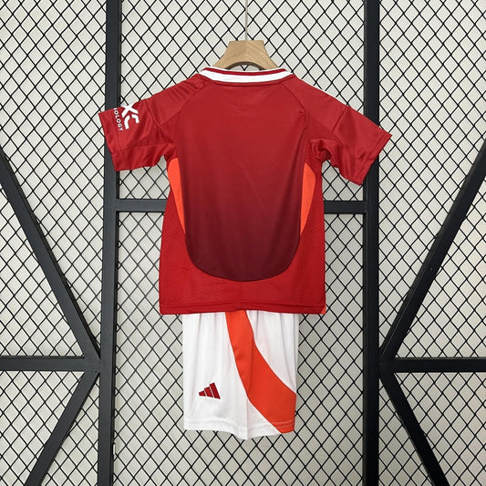 Kit Infantil Manchester United Titular 24/25 - Adidas Lançamento