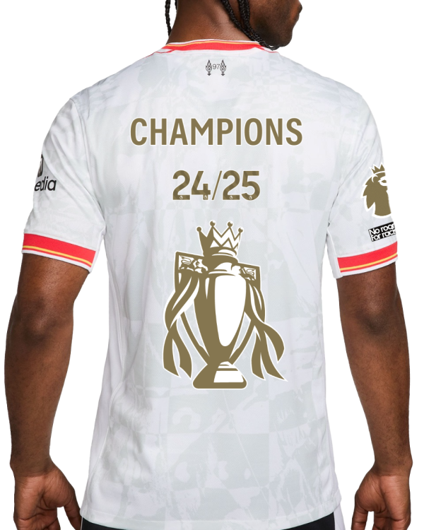 Liverpool Terceiro Uniforme Champions 24/25 - Troféu Gold