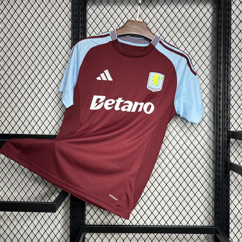 Aston Villa Titular 2024-25 Adidas Torcedor Masculina - Lançamento