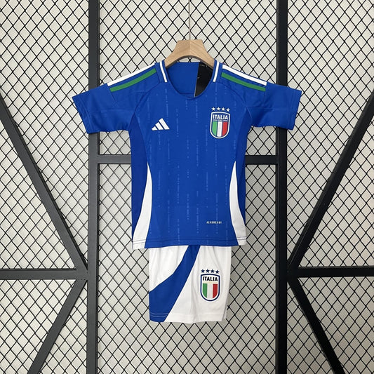 Kit Infantil Itália Titular 2024 - Adidas Lançamento